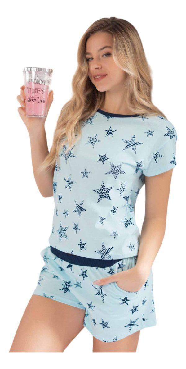 Pijama Verano Mujer De Jersey Lencatex 22722 Talles Grandes