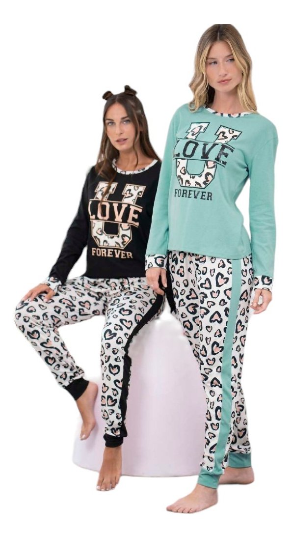 Pijama Invierno Mujer De Jersey Algodón Lencatex 24305