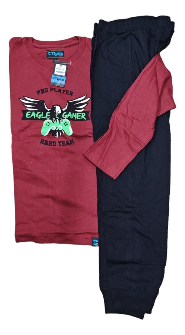Pijama Invierno Varón Niño De Jersey Chupin Tipico 894n