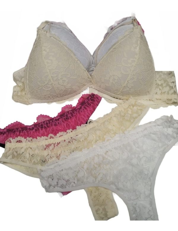 Pack X3 Conjunto Triangulo Soft Encaje C/less New 590