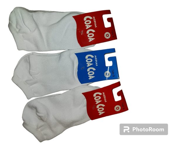 Pack X3 Media Zoquete Colegial Coa Coa Art 2150