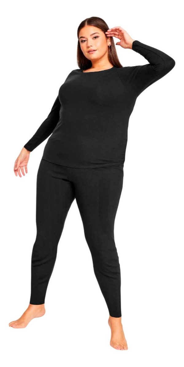Pack Conjunto Térmico Dama Calza Y Polera Frisados Maxima Ep