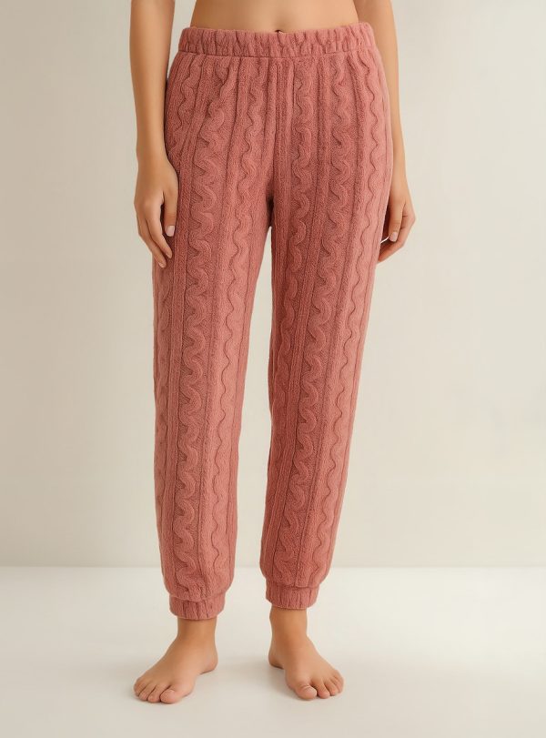 Pantalon Pijama Talle Amplio Polar Soft Simil Peluche Dama