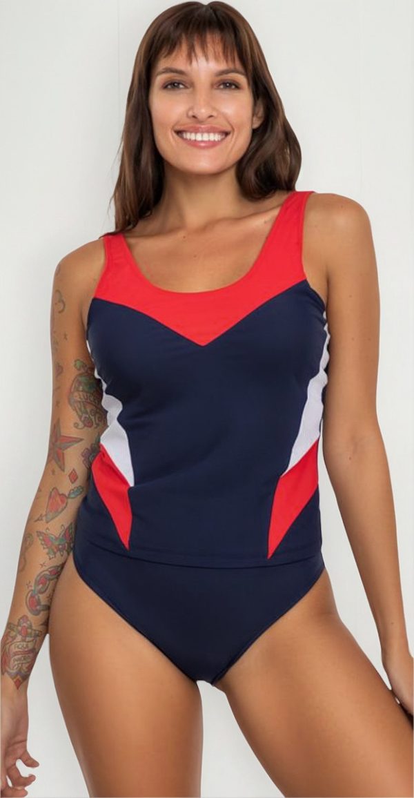 Malla Mujer Tankini Deportiva C/recortes Bianca Mare 25243