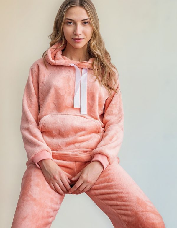 Pijama Invierno Polar Supersoft Con Capucha Nere Maitea 5610