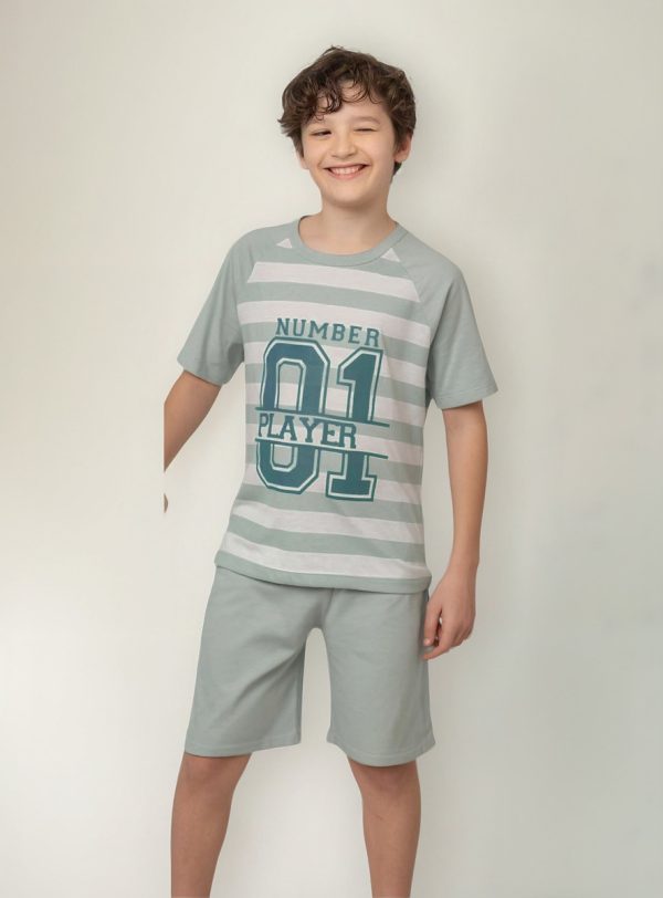 Pijama Varón Niños Verano De Jersey Lencatex 25931