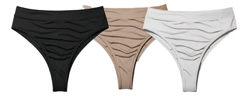 Pack X3 Colaless Sin Costura Lisa Bombacha Maxima 401