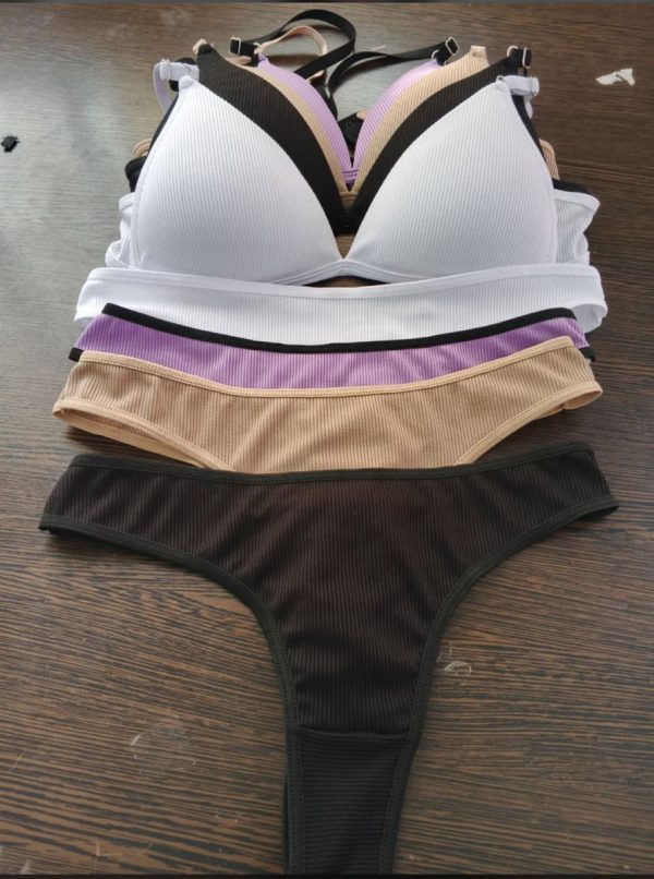 Pack X3 Conjunto Triangulo Soft Algodon Y Lycra Less New 530