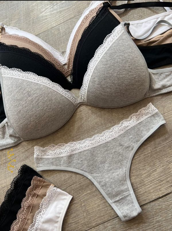 Pack X3 Conjunto Triangulo Soft Algodon Y Lycra Less New 530