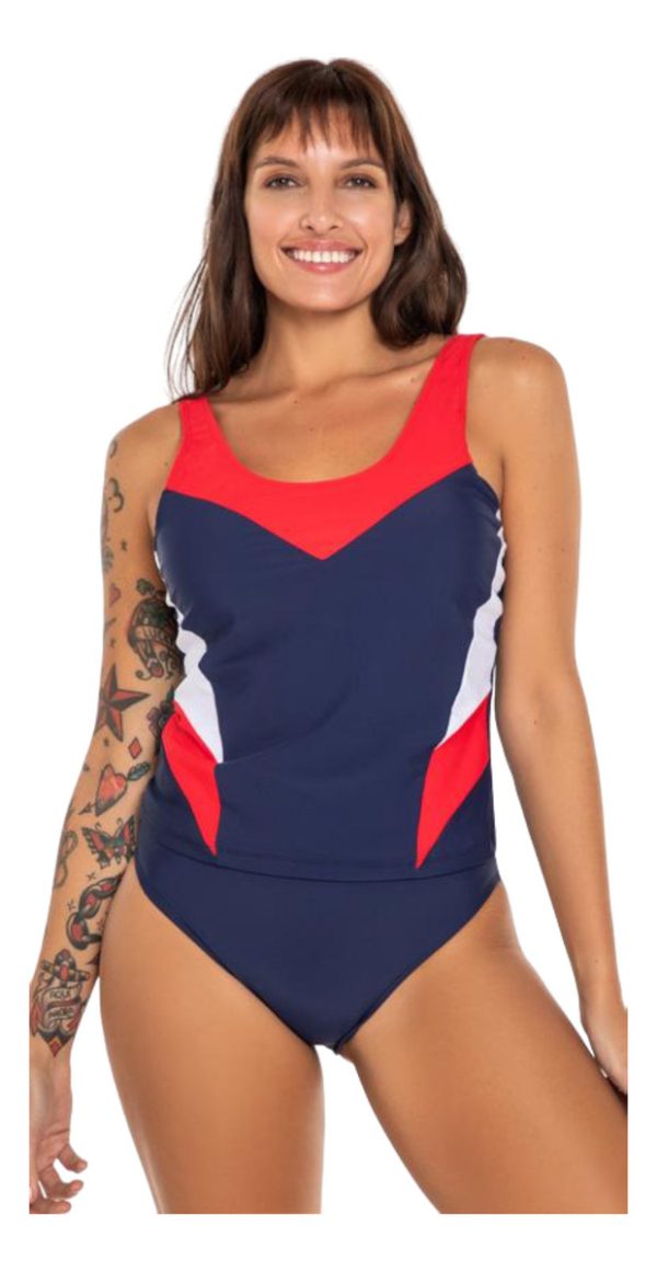Malla Mujer Tankini Deportiva C/recortes Bianca Mare 25243