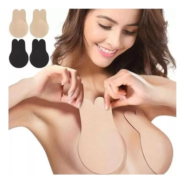 Corpiño Pezonera Conejito Adhesivo Levanta Busto Sin Espalda