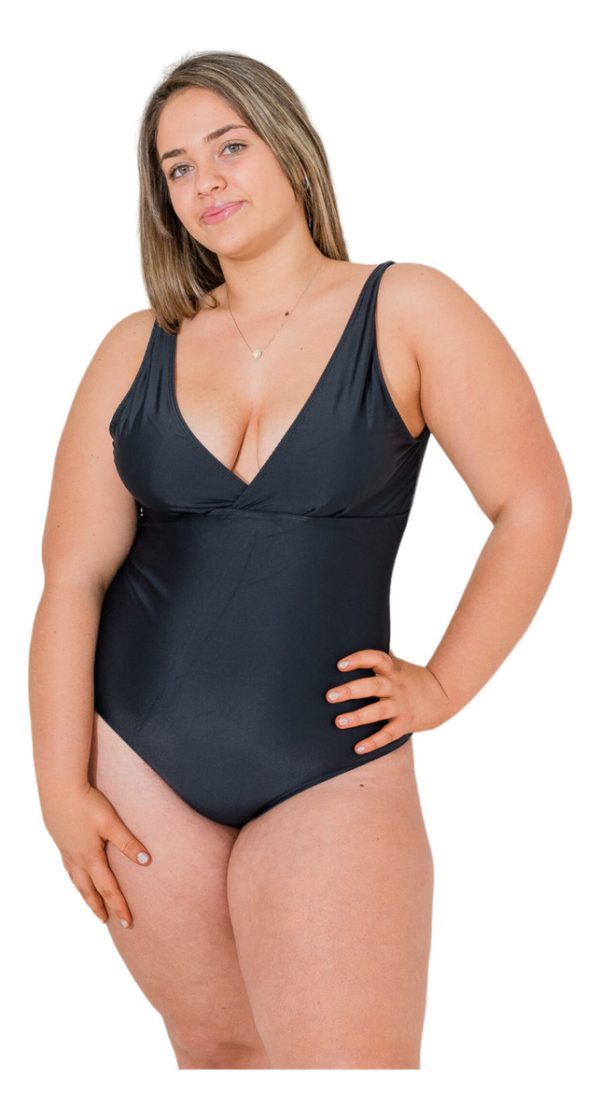 Malla Enteriza Lisa Triangulo. Talles Grandes - Agatha 105