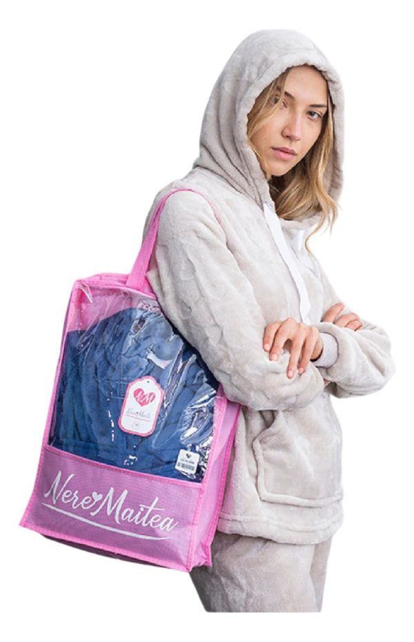 Pijama Invierno Polar Supersoft Con Capucha Nere Maitea 5610