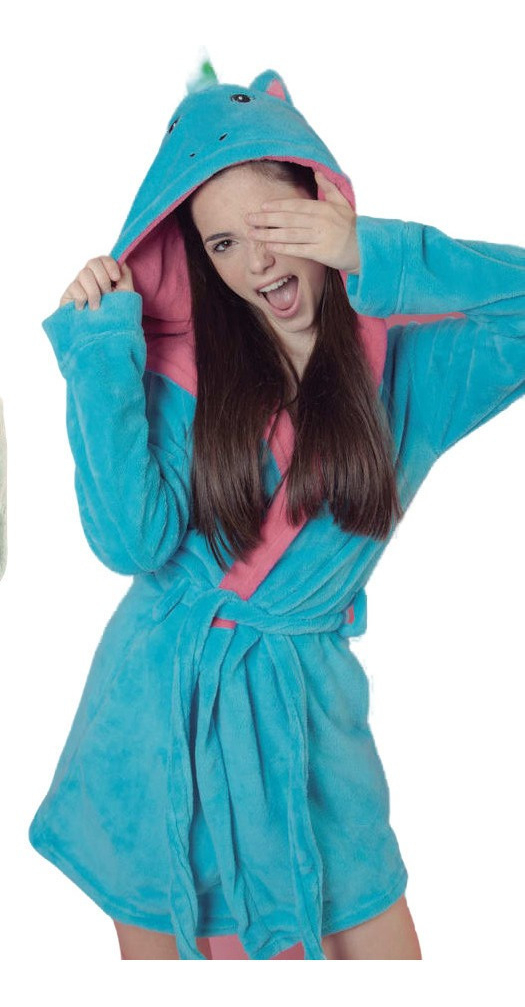 Bata Mujer Juvenil Polar Supersoft Motivo Unicornio Animales