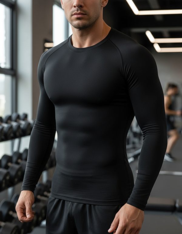 Remera, Camisetas Térmicas Hombre Frisadas Spandex Por Talle